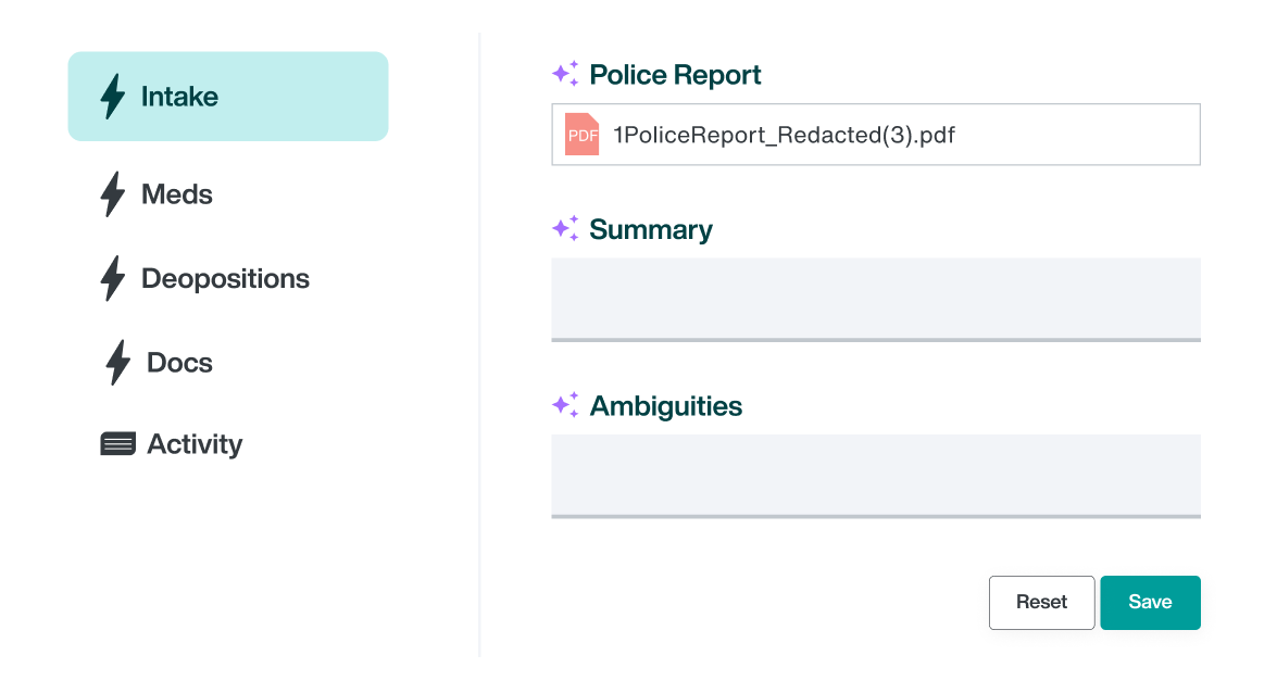 AI Fields Run the AI analysis